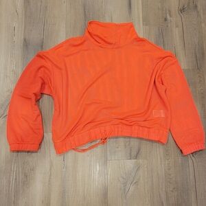 GAP Orange Mesh Activewear Top